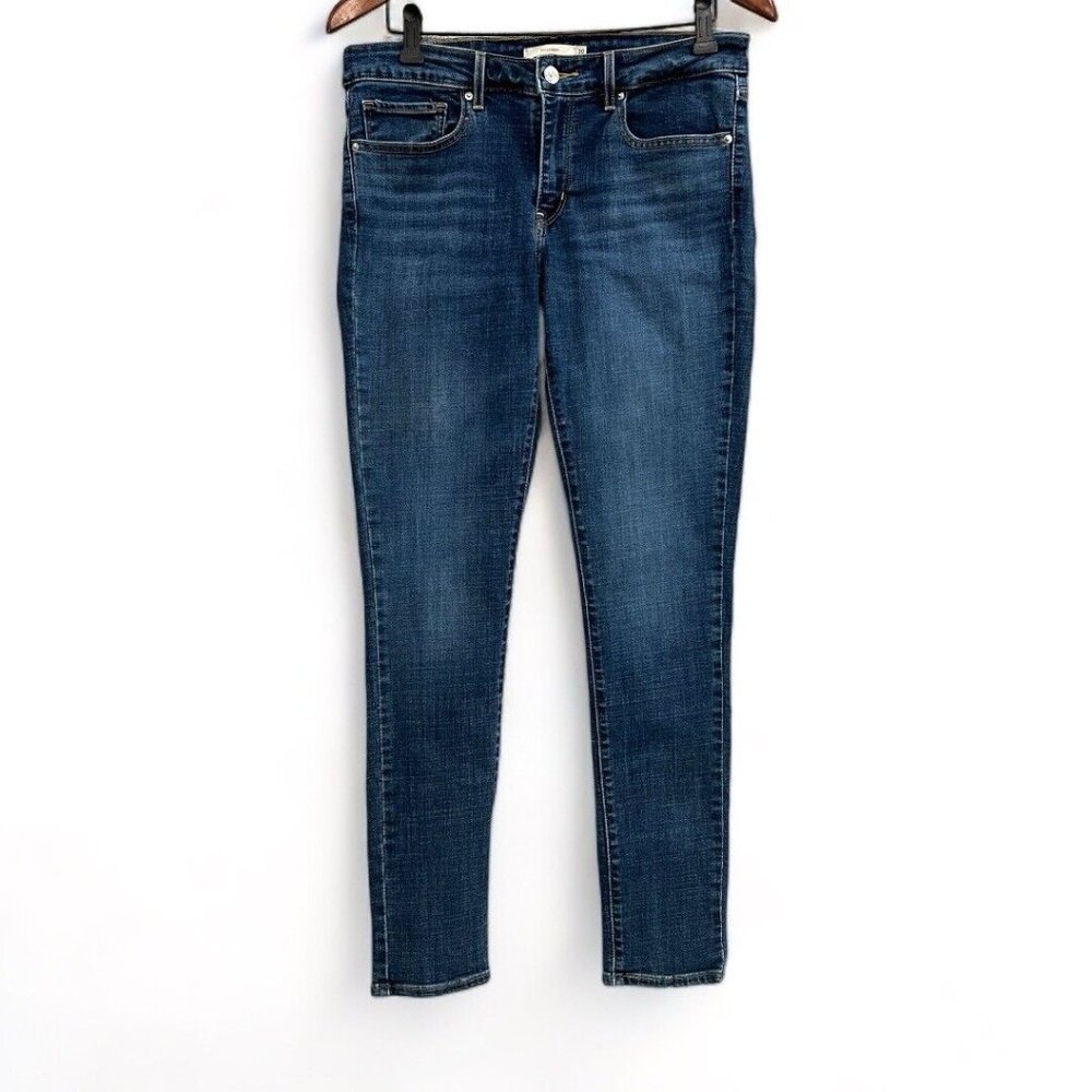 Levi's 711 Skinny Jeans Women 30 (31x29.5 Actual) Blue Mid Rise Medium Wash